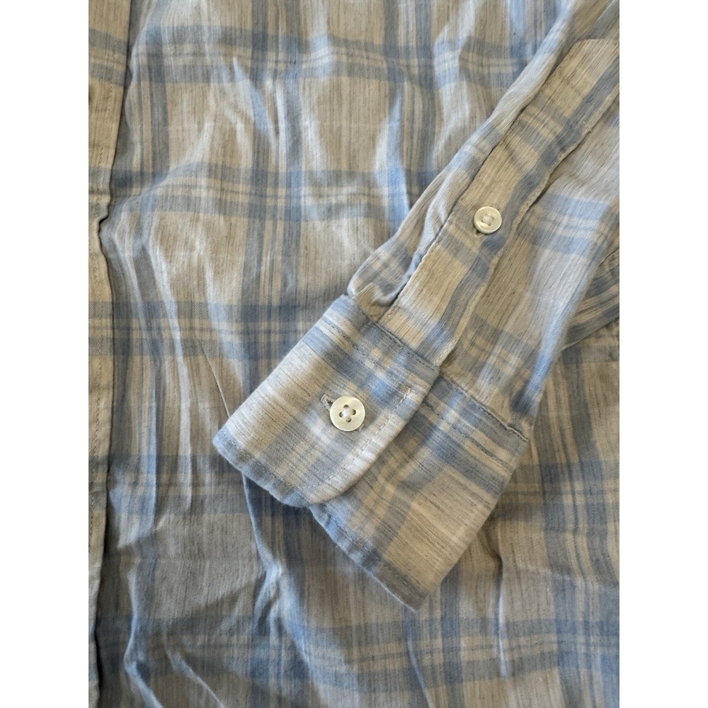 Faherty Button Up Shirt Mens Blue Plaid Casual Long Sleeve Button Down XS - Picture 3 of 5